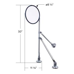 UNITED PACIFIC - UNITED PACIFIC - 60036 - ESPEJO CONVEXO DE 8-1/2" CON SOPORTE DE ESPEJO PARA GUARDABARROS DE TRÍPODE INOXIDABLE - Image 12