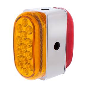 UNITED PACIFIC - UNITED PACIFIC - 60055 - REFLECTOR DE DOBLE FUNCIÓN DE 26 LED LUZ OVALADA DE DOBLE CARA CON SOPORTE DE ACERO INOXIDABLE - LED ÁMBAR Y ROJO/LEENTE ÁMBAR Y ROJA - Image 4