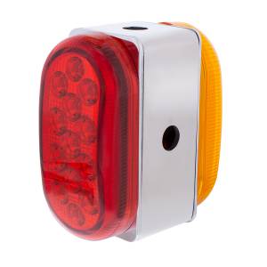 UNITED PACIFIC - UNITED PACIFIC - 60055 - REFLECTOR DE DOBLE FUNCIÓN DE 26 LED LUZ OVALADA DE DOBLE CARA CON SOPORTE DE ACERO INOXIDABLE - LED ÁMBAR Y ROJO/LEENTE ÁMBAR Y ROJA - Image 8