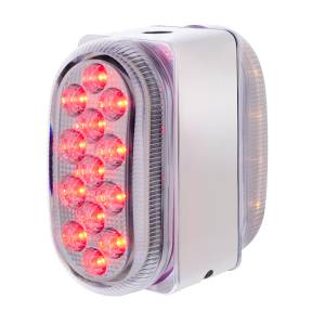 UNITED PACIFIC - UNITED PACIFIC - 60056 - REFLECTOR DE DOBLE FUNCIÓN DE 26 LED LUZ OVALADA DE DOBLE CARA CON SOPORTE DE ACERO INOXIDABLE - LED ÁMBAR Y ROJO/LENTE TRANSPARENTE - Image 5