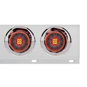 UNITED PACIFIC - UNITED PACIFIC - 61007 - BARRA DE RESORTE SS CON PATRÓN DE PERNOS DE 3-3/4" CON 6X 4" 13 LUCES Y VISORES LED ABYSS - LED ROJO/LENTE TRANSPARENTE (PAR) - Image 3
