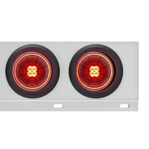 UNITED PACIFIC - UNITED PACIFIC - 61009 - BARRA DE RESORTE SS CON PATRÓN DE PERNOS DE 3-3/4" CON 6X 4" 13 LUCES LED ABYSS - LED ROJO/LENTE ROJA (PAR) - Image 3