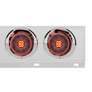 UNITED PACIFIC - UNITED PACIFIC - 61019 - BARRA DE RESORTE SS CON PATRÓN DE PERNOS DE 2" CON 6X 4" 13 LUCES Y VISORES LED ABYSS - LED ROJO/LENTE TRANSPARENTE (PAR) - Image 3