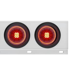 UNITED PACIFIC - UNITED PACIFIC - 61021 - BARRA DE RESORTE SS CON PATRÓN DE PERNOS DE 2" CON 6X 4" 13 LUCES LED ABYSS - LED ROJO/LENTE ROJA (PAR) - Image 4