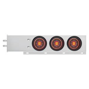 UNITED PACIFIC - 61022 - BARRA DE RESORTE SS CON PATRÓN DE PERNOS DE 2" CON 6X 4" 13 LUCES LED ABYSS - LED ROJO/LENTE TRANSPARENTE (PAR)