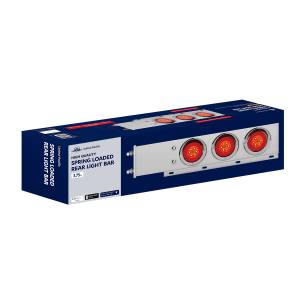 UNITED PACIFIC - UNITED PACIFIC - 61033 - BARRA CON RESORTE CROMADA CON PATRÓN DE PERNOS DE 3-3/4" CON 6X 4" 13 LUCES LED ABYSS ROJAS - LENTE ROJA (PAR) - Image 7