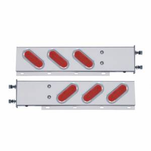 UNITED PACIFIC - 61302 - BARRA DE LUCES CON RESORTE DE ACERO INOXIDABLE CON PATRÓN DE PERNOS DE 3-3/4" CON 6 LUCES LED OVALADAS DE 12 (PAR)