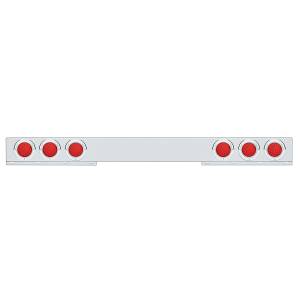 UNITED PACIFIC - UNITED PACIFIC - 61647 - BARRA DE LUCES TRASERA CROMADA DE 1 PIEZA CON SEIS LUCES Y VISORES DE 36 LED DE 4" - LED ROJO/LENTE ROJA - Image 3
