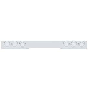 UNITED PACIFIC - UNITED PACIFIC - 61648 - BARRA DE LUCES TRASERA CROMADA DE 1 PIEZA CON SEIS LUCES Y VISORES DE 36 LED DE 4" - LED ROJO/LENTE TRANSPARENTE - Image 3