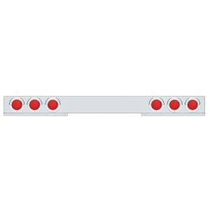 UNITED PACIFIC - UNITED PACIFIC - 61649 - BARRA DE LUCES TRASERAS DE INOXIDABLE DE 1 PIEZA CON LUCES Y VISORES DE 6X 36 LED DE 4" - LED ROJO/LEENTE ROJA - Image 4