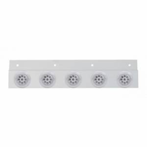 UNITED PACIFIC - UNITED PACIFIC - 61719 - PLACA DE GUARDABARROS SUPERIOR DE INOXIDABLE CON 5X 9 LED LUCES REFLECTORAS Y VISORES DE 2" - LED ROJO/LENTE TRANSPARENTE (CADA UNO) - Image 2