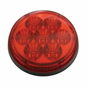 UNITED PACIFIC - UNITED PACIFIC - 61726 - BARRA DE RESORTE SS CON PATRÓN DE PERNOS DE 3-3/4" CON 6X 4" 7 LUCES Y VISORES LED - LED ROJO Y LENTES (PAR) - Image 3