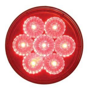 UNITED PACIFIC - UNITED PACIFIC - 61738 - BARRA DE LUCES TRASERAS DE INOXIDABLE DE 1 PIEZA CON LUCES Y VISORES REFLECTORES DE 6X 7 LED DE 4" - LED ROJO/LENTE ROJA - Image 5