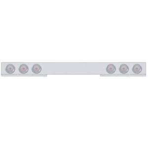 UNITED PACIFIC - UNITED PACIFIC - 62414 - BARRA DE LUCES TRASERA CROMADA DE 1 PIEZA CON SEIS LUCES Y BISELES DE 10 LED DE 4" - LED ROJO/LEENTE TRANSPARENTE - Image 2
