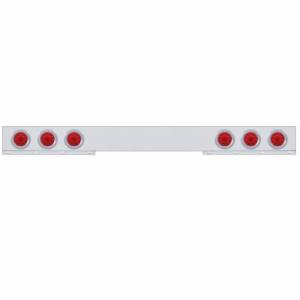 UNITED PACIFIC - UNITED PACIFIC - 62421 - BARRA DE LUCES TRASERAS DE INOXIDABLE DE 1 PIEZA CON LUCES Y BISELES DE 6X 10 LED DE 4" - LED ROJO/LENTE ROJA - Image 2