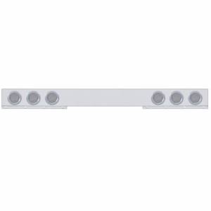 UNITED PACIFIC - 62648 - BARRA DE LUCES TRASERA CROMADA DE 1 PIEZA CON SEIS LUCES Y BISELES DE 36 LED DE 4" - LED ROJO/LEENTE TRANSPARENTE
