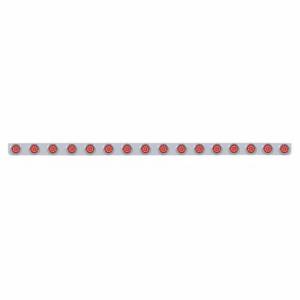 UNITED PACIFIC - 62738 - SOPORTE DE LUZ DE PARACHOQUES DE ACERO INOXIDABLE DE 79-1/2" CON LUCES Y VISORES DE 16X 9 LED DE 2" - LED ROJO/LEENTE ROJA