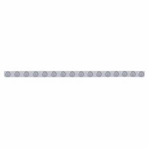 UNITED PACIFIC - 62739 - SOPORTE DE LUCES PARA PARACHOQUES DE ACERO INOXIDABLE DE 79-1/2" CON LUCES Y VISORES DE 16X 9 LED DE 2" - LED ROJO/LEENTE TRANSPARENTE