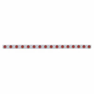UNITED PACIFIC - 62742 - SOPORTE DE LUZ DE PARACHOQUES DE ACERO INOXIDABLE DE 79-1/2" CON LUCES Y VISORES REFLECTORES DE 16X 9 LED DE 2" - LED ROJO Y LENTE
