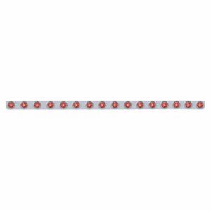 UNITED PACIFIC - 62750 - SOPORTE DE LUZ DE PARACHOQUES DE ACERO INOXIDABLE DE 79-1/2" CON 16X 9 LED LUCES Y VISORES DE COLMENA DE 2" - LED ROJO Y LENTE