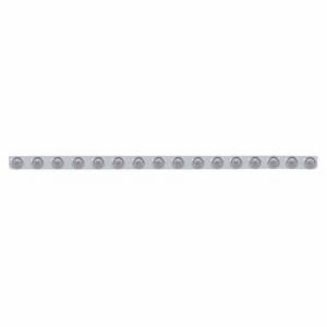 UNITED PACIFIC - 62751 - SOPORTE DE LUZ DE PARACHOQUES DE ACERO INOXIDABLE DE 79-1/2" CON VISORES Y LUCES DE COLMENA DE 16X 9 LED DE 2" -LED ROJO/LENTE TRANSPARENTE