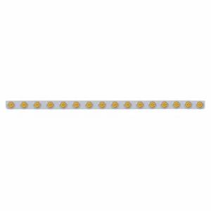UNITED PACIFIC - 62836 - SOPORTE DE LUZ DE PARACHOQUES DE ACERO INOXIDABLE DE 79-1/2" CON LUCES Y BISELES DE 16X 9 LED DE 2" - LED ÁMBAR/LEENTE ÁMBAR