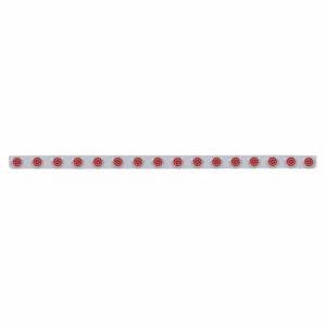 UNITED PACIFIC - 62838 - SOPORTE DE LUZ DE PARACHOQUES DE ACERO INOXIDABLE DE 79-1/2" CON LUCES Y BISELES DE 16X 9 LED DE 2" - LED ROJO/LEENTE ROJA