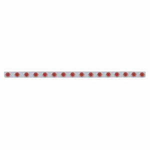 UNITED PACIFIC - 62842 - SOPORTE DE LUZ DE PARACHOQUES DE ACERO INOXIDABLE DE 79-1/2" CON LUCES REFLECTORAS Y BISELES DE 16X 9 LED DE 2" - LED ROJO Y LENTE
