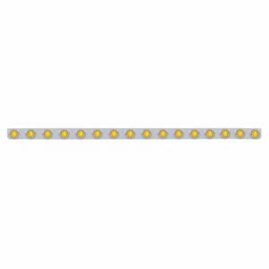 UNITED PACIFIC - 62848 - SOPORTE DE LUZ DE PARACHOQUES DE ACERO INOXIDABLE DE 79-1/2" CON 16X 9 LED LUCES Y BISELES DE COLMENA DE 2" - LED ÁMBAR Y LENTES