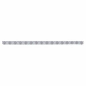 UNITED PACIFIC - 62849 - SOPORTE DE LUZ DE PARACHOQUES DE ACERO INOXIDABLE DE 79-1/2" CON LUCES Y BISELES DE COLMENA DE 16X 9 LED DE 2" - LED ÁMBAR/LENTE TRANSPARENTE