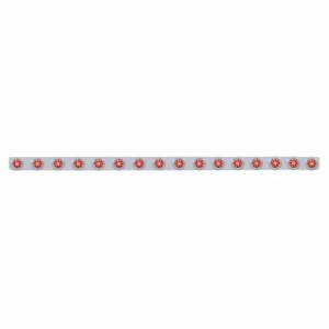 UNITED PACIFIC - 62850 - SOPORTE DE LUZ DE PARACHOQUES DE ACERO INOXIDABLE DE 79-1/2" CON 16X 9 LED LUCES Y BISELES DE COLMENA DE 2" - LED ROJO Y LENTE