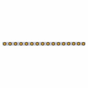 UNITED PACIFIC - 62936 - SOPORTE DE LUZ DE PARACHOQUES DE ACERO INOXIDABLE DE 79-1/2" CON LUZ DE 16X 9 LED DE 2" Y OJALES - LED ÁMBAR/LENTE ÁMBAR