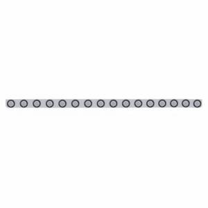 UNITED PACIFIC - 62937 - SOPORTE DE LUZ DE PARACHOQUES DE ACERO INOXIDABLE DE 79-1/2" CON LUZ DE 16X 9 LED DE 2" Y OJALES - LED ÁMBAR/LENTE TRANSPARENTE