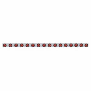 UNITED PACIFIC - 62942 - SOPORTE DE LUZ DE PARACHOQUES DE ACERO INOXIDABLE DE 79-1/2" CON LUZ REFLECTORA DE 16X 9 LED DE 2" - LED ROJO Y LENTE