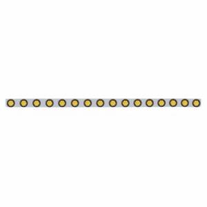 UNITED PACIFIC - 62944 - SOPORTE DE LUZ DE PARACHOQUES DE ACERO INOXIDABLE DE 79-1/2" CON LUZ REFLECTORA DE 16X 7 LED DE 2" - LED ÁMBAR Y LENTE