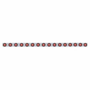 UNITED PACIFIC - 62950 - SOPORTE DE LUZ DE PARACHOQUES DE ACERO INOXIDABLE DE 79-1/2" CON LUZ DE COLMENA DE 16X 9 LED DE 2" - LED ROJO Y LENTE