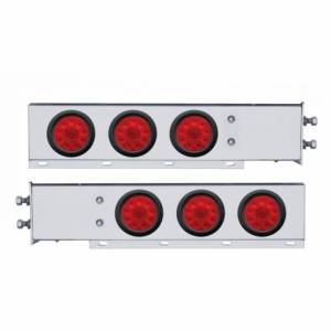 UNITED PACIFIC - UNITED PACIFIC - 63645 - BARRA CON RESORTE CROMADA CON PATRÓN DE PERNO DE 2-1/2" CON 6X 4" 10 LUCES LED - LED ROJO Y LENTE (PAR) - Image 2