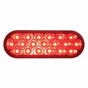 UNITED PACIFIC - UNITED PACIFIC - 63710 - PLACA DE GUARDABARROS SUPERIOR DE INOXIDABLE CON 3 LUCES Y OJALES OVALADOS DE 19 LED DE 6" - LED ROJO/LENTE ROJA (CADA UNO) - Image 3