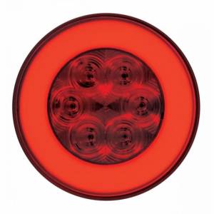 UNITED PACIFIC - UNITED PACIFIC - 63762 - BARRA DE RESORTE SS CON PATRÓN DE PERNO DE 3-3/4" CON 6X 21 LED GLOLIGHT DE 4" - LED ROJO Y LENTE (PAR) - Image 3