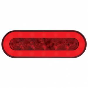 UNITED PACIFIC - UNITED PACIFIC - 63790 - BARRA DE RESORTE DE ACERO INOXIDABLE CON PATRÓN DE PERNOS DE 2-1/2" CON 6X 22 LED ROJOS GLOLIGHT Y OJAL OVALADOS DE 6" - LENTE ROJA (PAR) - Image 6