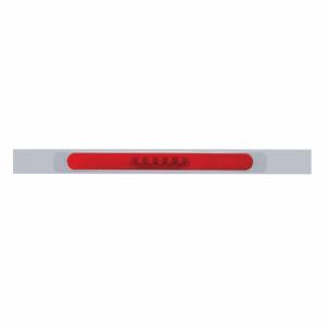 UNITED PACIFIC - UNITED PACIFIC - 63794 - PLACA DE GUARDABARROS SUPERIOR CROMADA CON BISEL Y BARRA GLOLIGHT DE 28 LED DE 17" - LED ROJO/LENTE ROJA (CADA UNO) - Image 5
