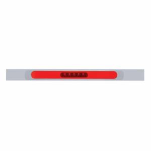 UNITED PACIFIC - UNITED PACIFIC - 63794 - PLACA DE GUARDABARROS SUPERIOR CROMADA CON BISEL Y BARRA GLOLIGHT DE 28 LED DE 17" - LED ROJO/LENTE ROJA (CADA UNO) - Image 4