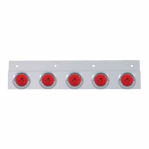 UNITED PACIFIC - UNITED PACIFIC - 63796 - SOPORTE DE GUARDABARROS SUPERIOR DE ACERO INOXIDABLE CON 5X 6 LED GLOLIGHT DE 2" Y VISORES - LED ROJO/LENTE ROJA (CADA UNO) - Image 3