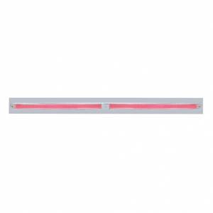 UNITED PACIFIC - 63813 - PLACA SUPERIOR CROMADA PARA GUARDABARROS CON DOS BARRAS GLOLIGHT DE 24 LED DE 12" - LED ROJO/LEENTE TRANSPARENTE (CADA UNO)