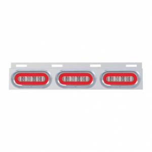 UNITED PACIFIC - UNITED PACIFIC - 63817 - SOPORTE DE GUARDABARROS SUPERIOR DE INOXIDABLE CON 3X 22 LED 6" GLOLIGHT OVALADO Y VISORES - LED ROJO/LENTE TRANSPARENTE (CADA UNO) - Image 4