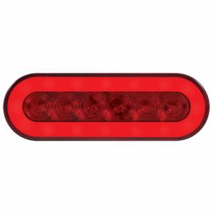 UNITED PACIFIC - UNITED PACIFIC - 63818 - SOPORTE DE GUARDABARROS SUPERIOR DE INOXIDABLE CON 3X 22 LED 6" GLOLIGHT OVALADO Y OJALES - LED ROJO/LENTE ROJA (CADA UNO) - Image 6