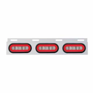 UNITED PACIFIC - UNITED PACIFIC - 63819 - SOPORTE DE GUARDABARROS SUPERIOR DE ACERO INOXIDABLE CON 3X 22 LED 6" GLOLIGHT Y OJAL OVALADOS - LED ROJO/LENTE TRANSPARENTE (CADA UNO) - Image 4