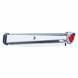 UNITED PACIFIC - 65005 - COLGANTES PARA GUARDABARROS DE TRABAJO PESADO DE 30" CON TAPA EXTREMA Y VISERA DE REFLECTOR DE 9 LED - LED ROJO/LENTE ROJA (PAR)