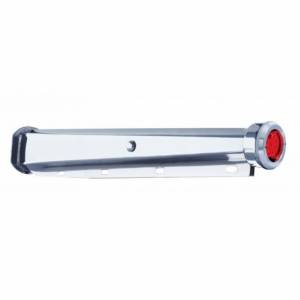 UNITED PACIFIC - 66005 - COLGANTES PARA GUARDABARROS DE TRABAJO PESADO DE 30" CON TAPA EXTREMA Y BISEL DE REFLECTOR DE 9 LED - LED ROJO/LENTE ROJA (PAR)