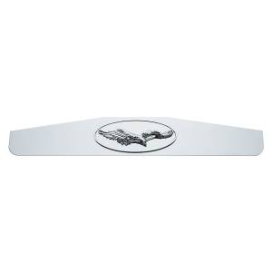 UNITED PACIFIC - 67013 - PESO DE GUARDABARROS INFERIOR CROMADO DE 4" X 24" CON EMBLEMA DE ÁGUILA FUNDIDA OVALADA